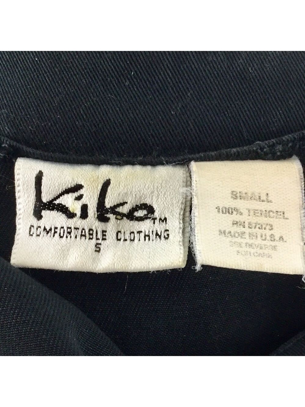 Vintage KIKO COMFORT CLOTHING Empire Waist Maxi Shirt Dress 100% Tencel Size S - Picture 15 of 16